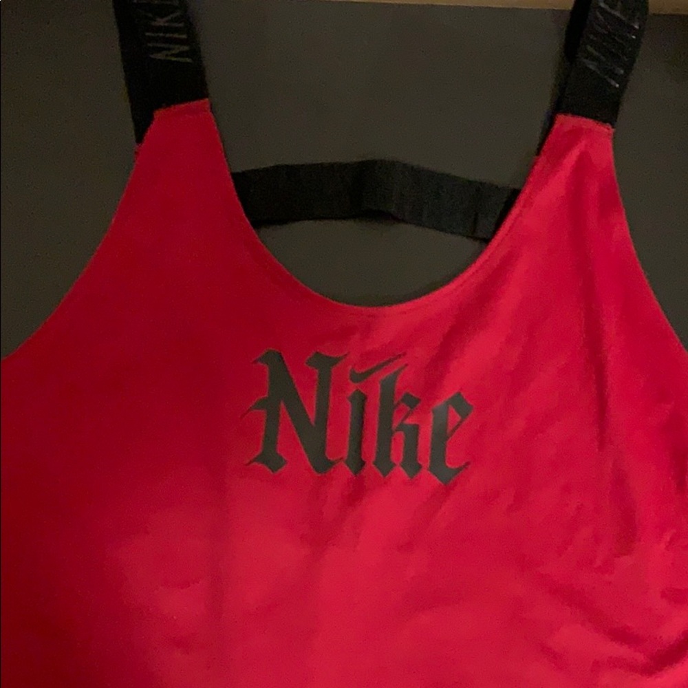 Red Nike workout tank top